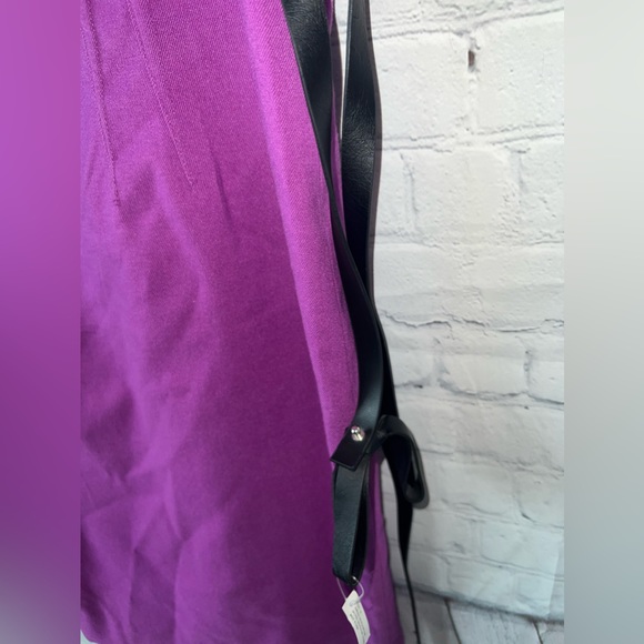 BRAND NEW Worthington Dark Purple Sleeveless Dress with Belt Buckle size 16 - Picture 12 of 14